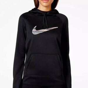 Nike Thermal Fit Women's Cowl Neck Hoodie Black Size Medium